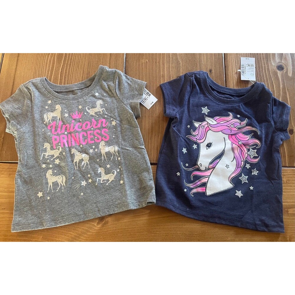 Two Girl’s Children’s Place Unicorn T-Shirts - NWT - Size 12-18 Months